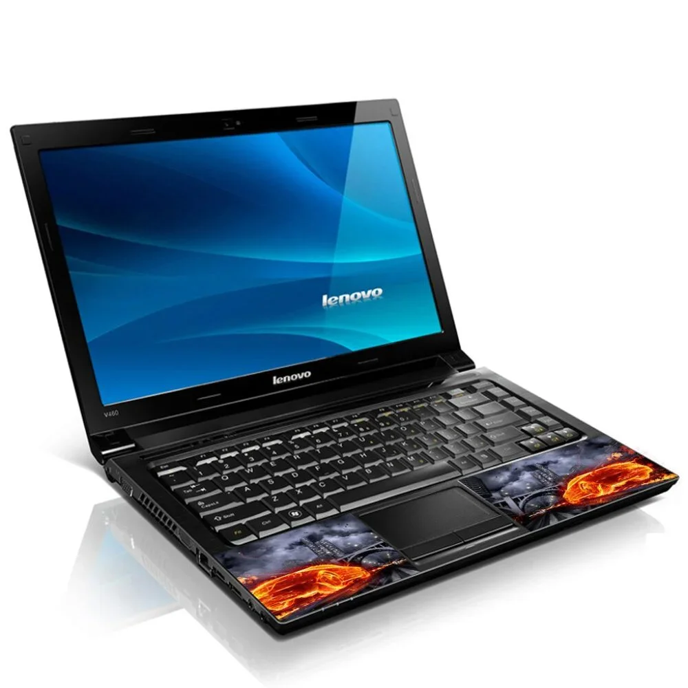 LSS 15.6 & 17.3 Inches Laptop Notebook Skin Sticker Decal - Flame Racer Car